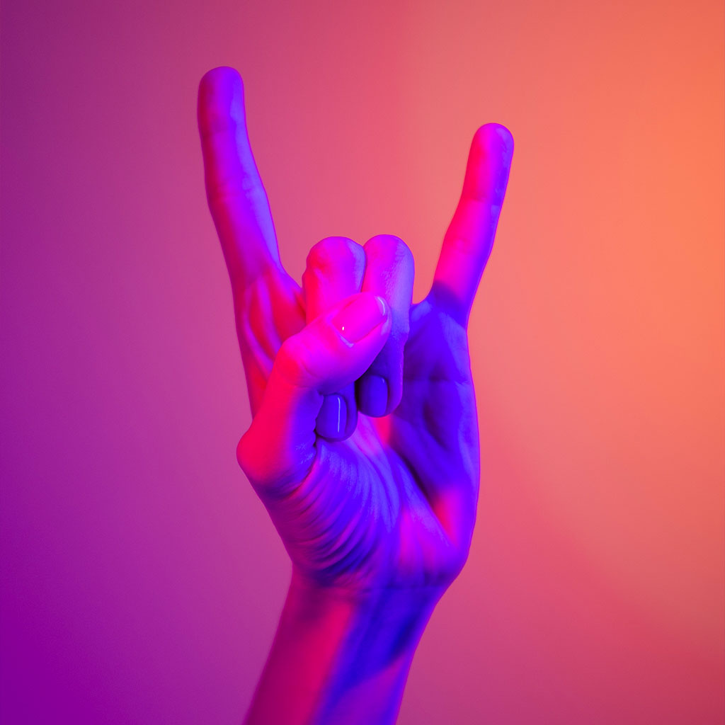 Image Pop Art d'une main faisant un signe